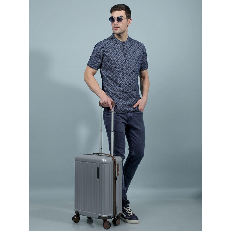 MOVE-MEANT Textured Hard-Sided Small Trolley Bag