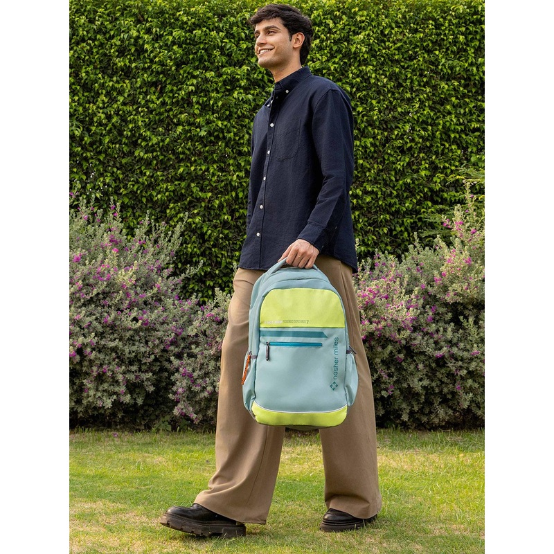 Nasher Miles History Laptop Backpack 31 Liters Polyester with Raincover (Green)