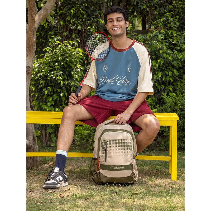 Nasher Miles Technology Laptop Backpack 31 Liters Polyester with Raincover (Olive)