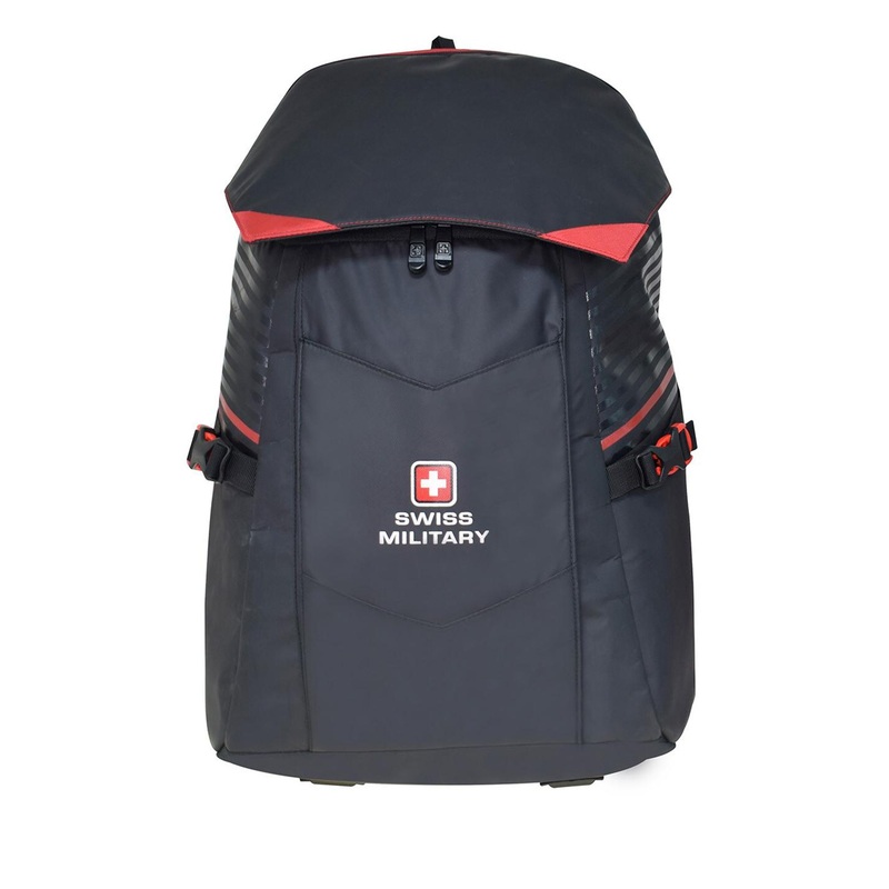 SWISS MILITARY Unisex Brand Logo Backpack With Compression Straps Up to 15 inch
