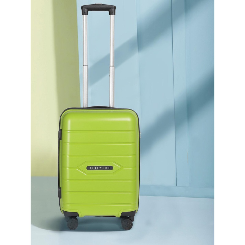 Teakwood Leathers Vibes Textured 360 Degree Rotation Hard Cabin-Sized Trolley Bag 32.2L