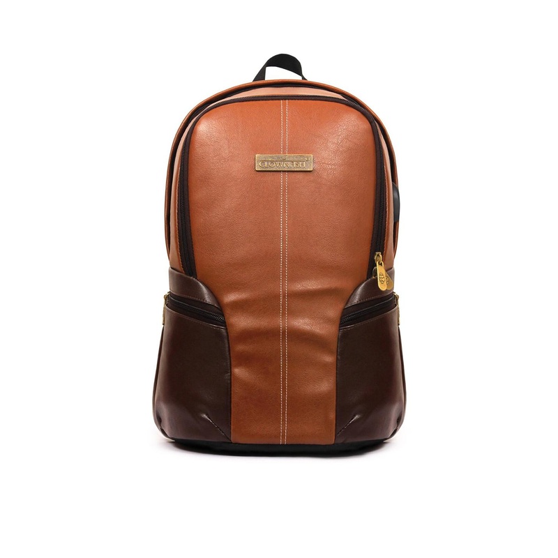 THE CLOWNFISH Mark XXIX Extremis Unisex Brown & Coffee Brown 14 Inch Laptop Bag