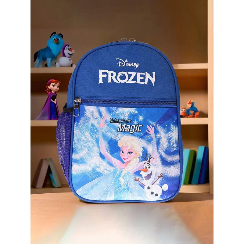 YK Kids Disney Frozen Printed School Backpack With Pencil Pouch & Water Bottle