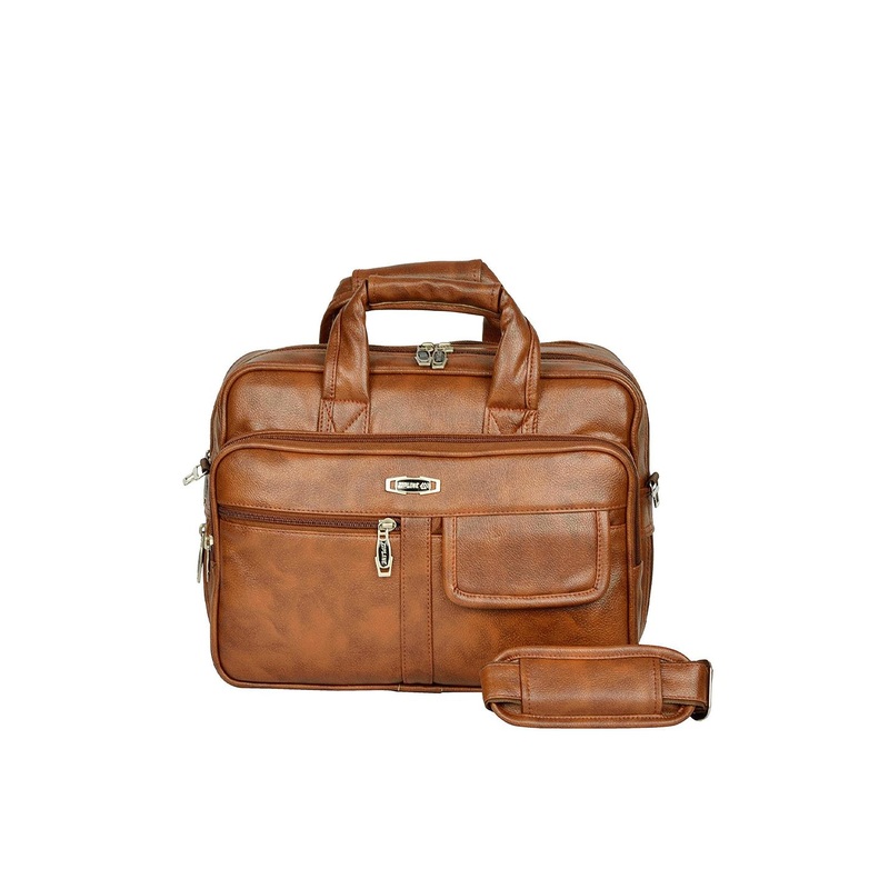ZIPLINE Unisex Synthetic Leather Laptop Bag