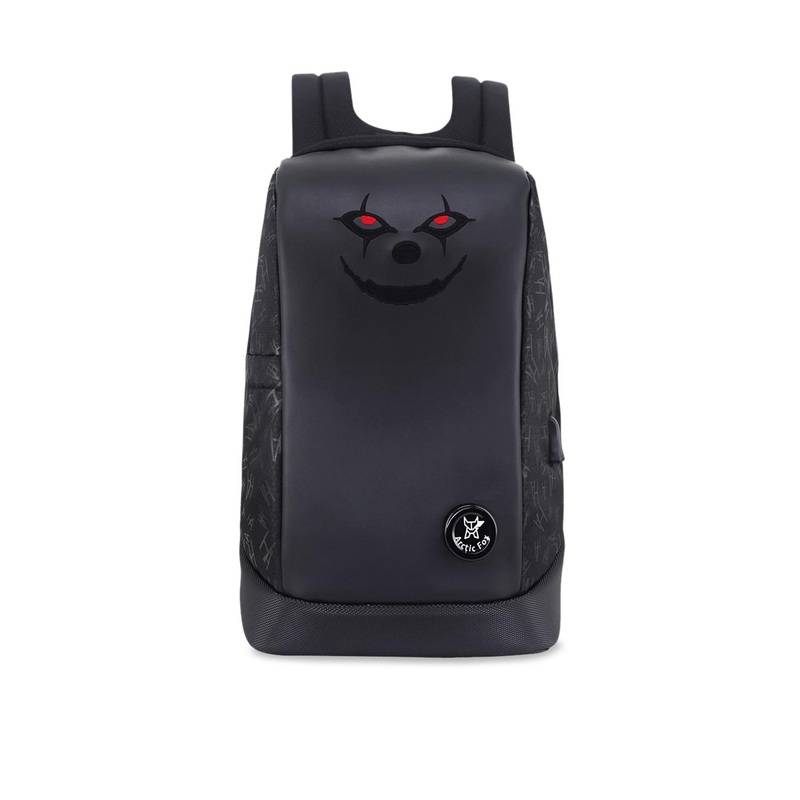 Arctic Fox Unisex Black Printed Laptop Bag