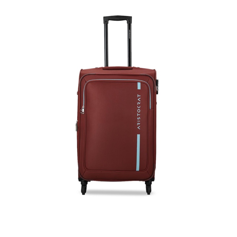 Aristocrat Red Solid Soft-Sided Large Trolley Bag