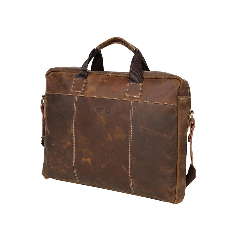 CONTACTS Men Brown Textured Messenger Bag
