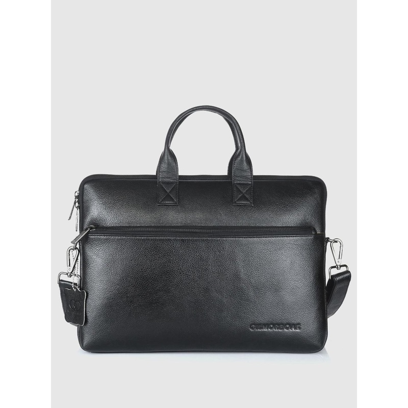 GILMORE OAK Unisex Textured Leather Laptop Sleeve