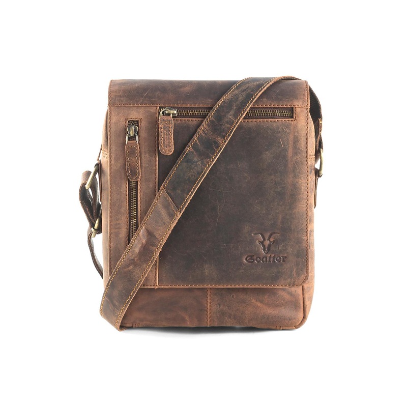 Goatter Unisex Coffee Brown Messenger Bag