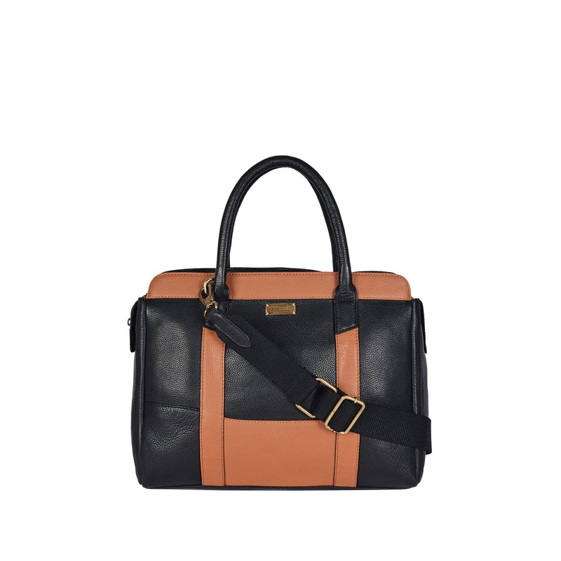 Klasse Men Colourblocked Leather Laptop Bag