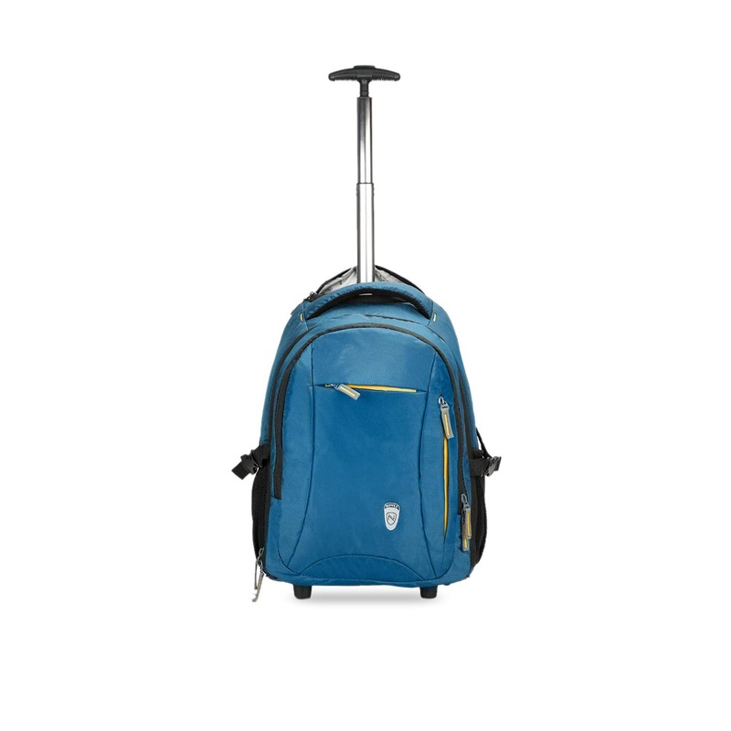 NOVEX Unisex Teal Green & Black Solid 15.6 Inch Trolley Laptop Backpack
