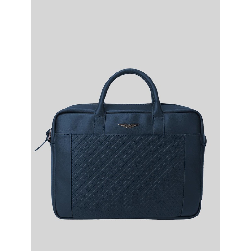 Police Men Blue Textured Messenger Bag