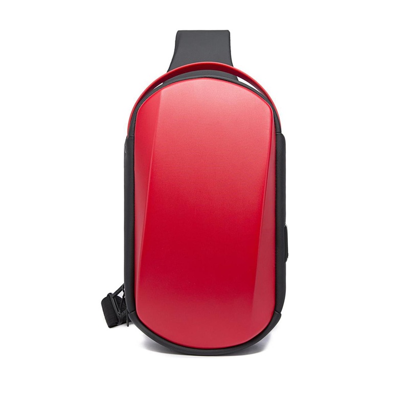Red Lemon Waterproof Crossbody Backpack With USB Charge Port