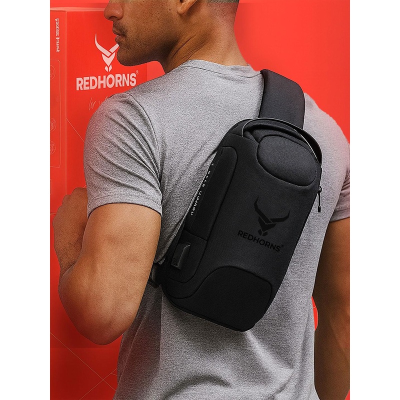 REDHORNS Unisex Waterproof Backpack With USB Charging Port