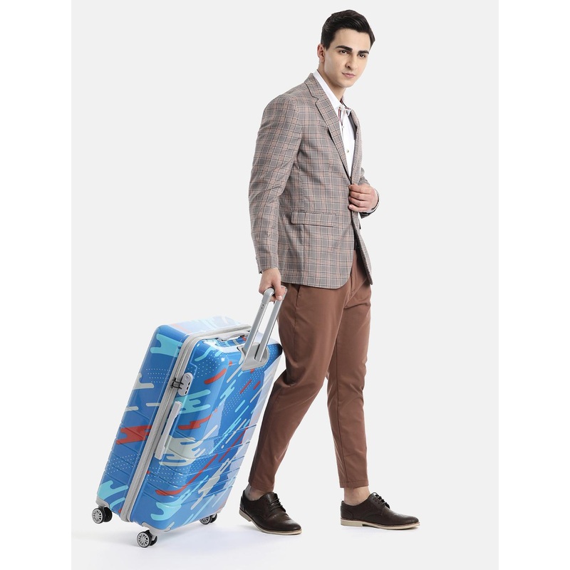 Teakwood Leathers Milkyway Printed 360 Degree Rotation Hard Large-Sized Trolley Bag 95.5L