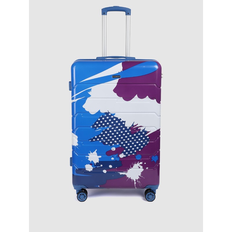 Teakwood Leathers Printed Hard-Sided Large-Sized Check-In Trolley Bag 96L