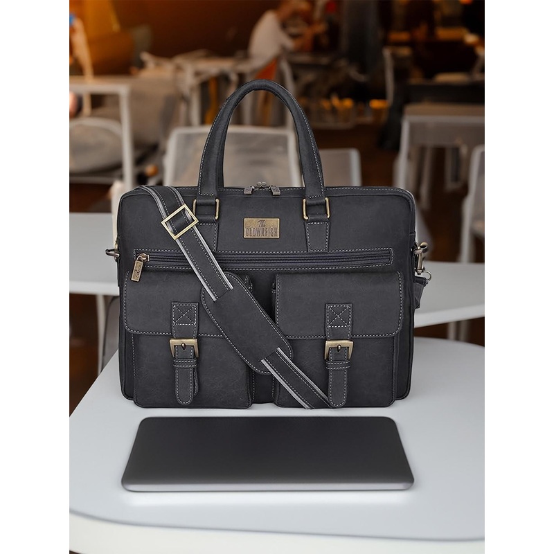 THE CLOWNFISH Dataguard Unisex Textured Laptop Bag – Upto 15\