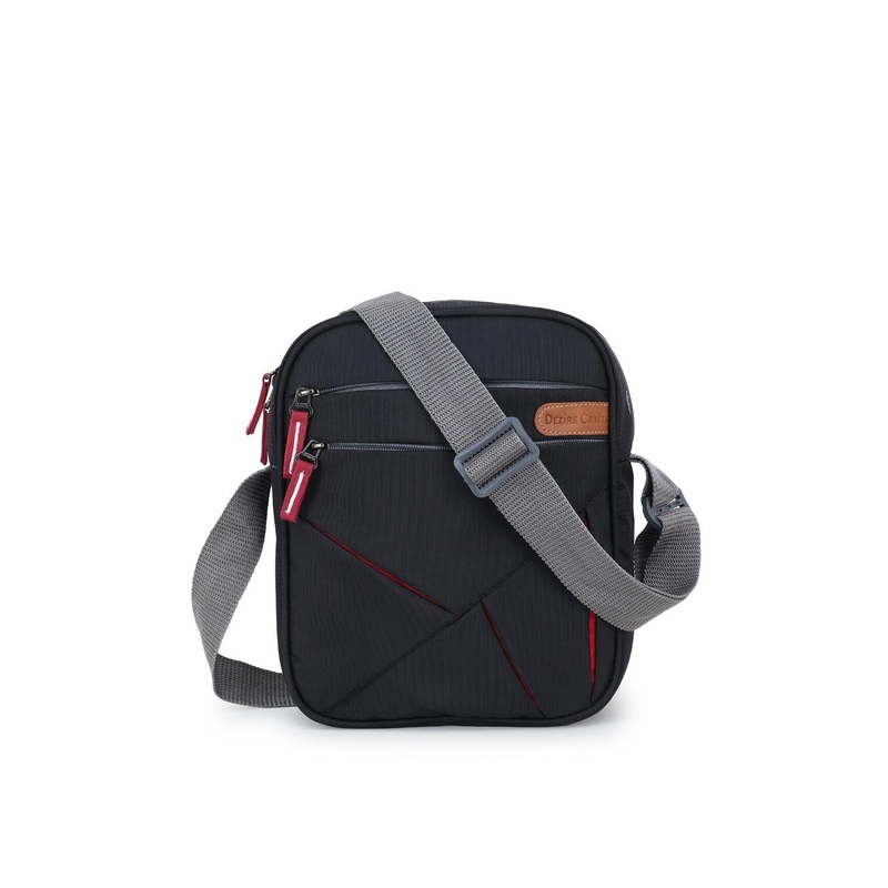 Dezire Crafts Black & Grey Cross Body Messenger Bag