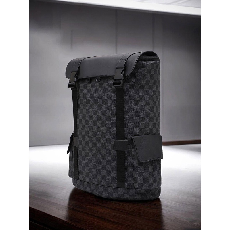 French Accent Men Geometric Backpack