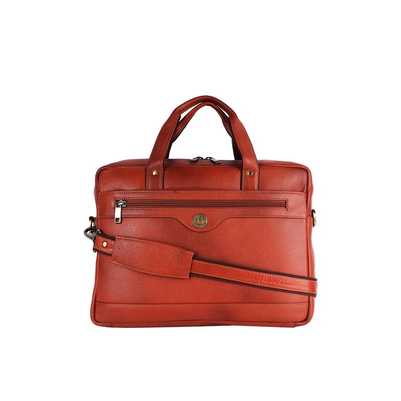 HiLEDER Unisex Pure Leather 16 Inches Briefcase Laptop Satchel Messenger Travel Office Bag