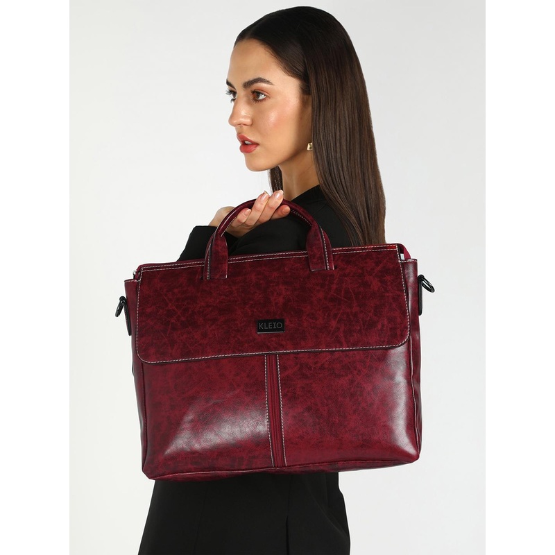 KLEIO Vegan Marble Textured Unisex Laptop Bag