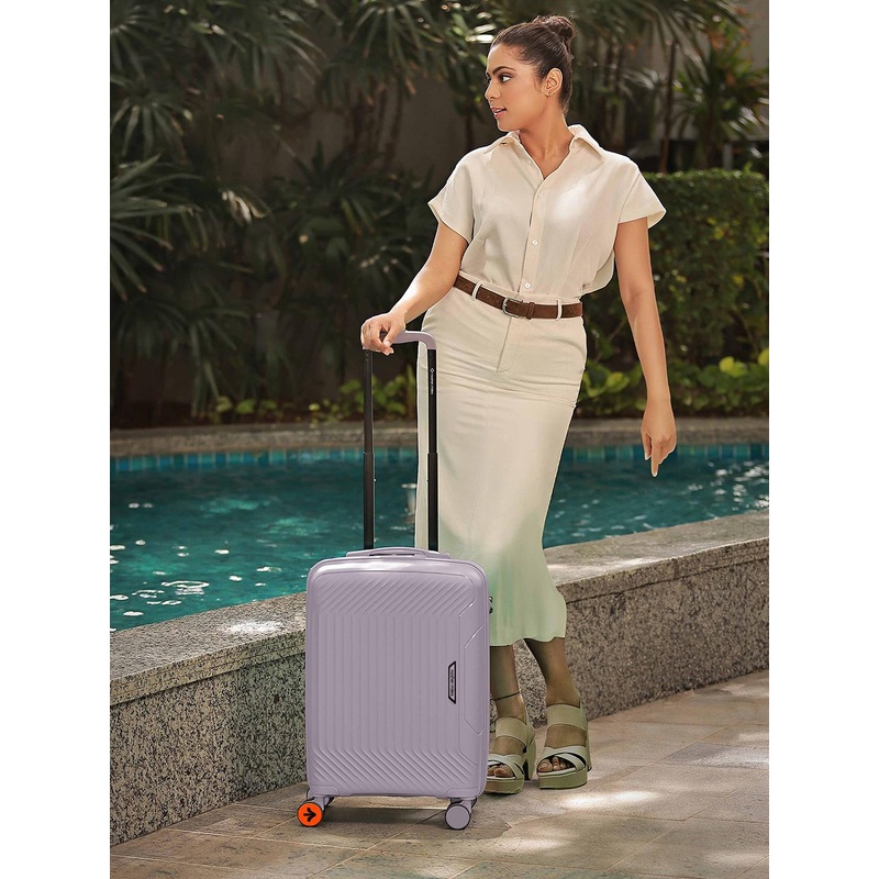 Nasher Miles Coorg Hard-Sided Polypropylene Cabin Grey Trolley Bag – 20Inch 55cm