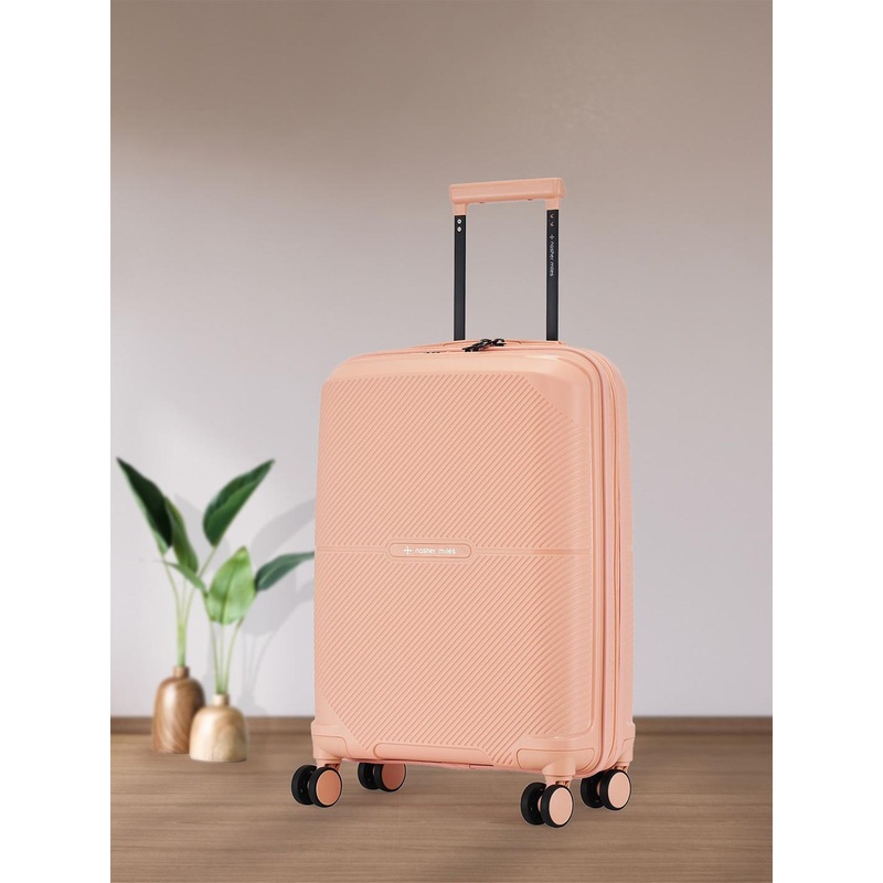 Nasher Miles Hawaii Polypropylene TSA Lock Cabin Peach Trolley Bag – 20 Inch (55 cm)