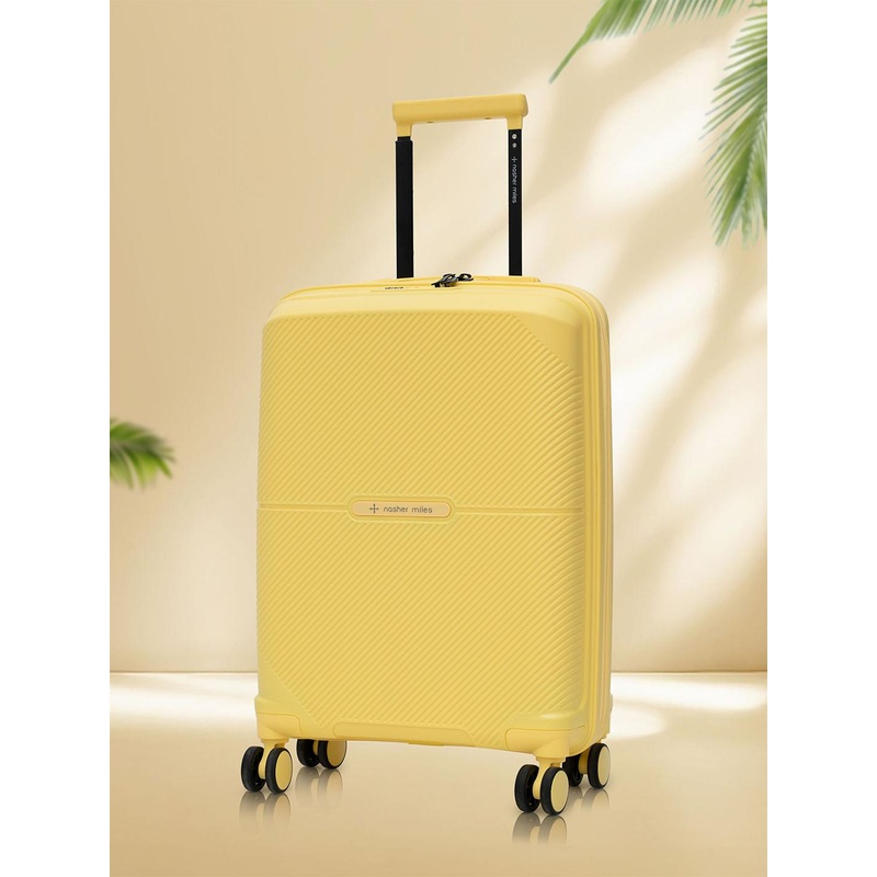Nasher Miles Hawaii Polypropylene TSA Lock Cabin Yellow Trolley Bag – 20 Inch (55 cm)