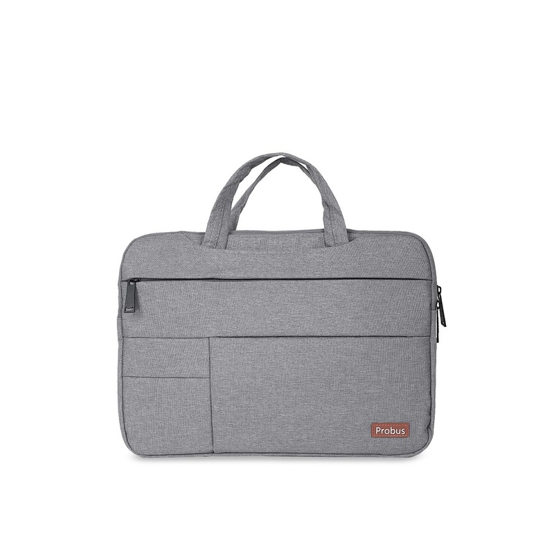 PROBUS Unisex Grey Solid 15.6 inches Laptop Bag