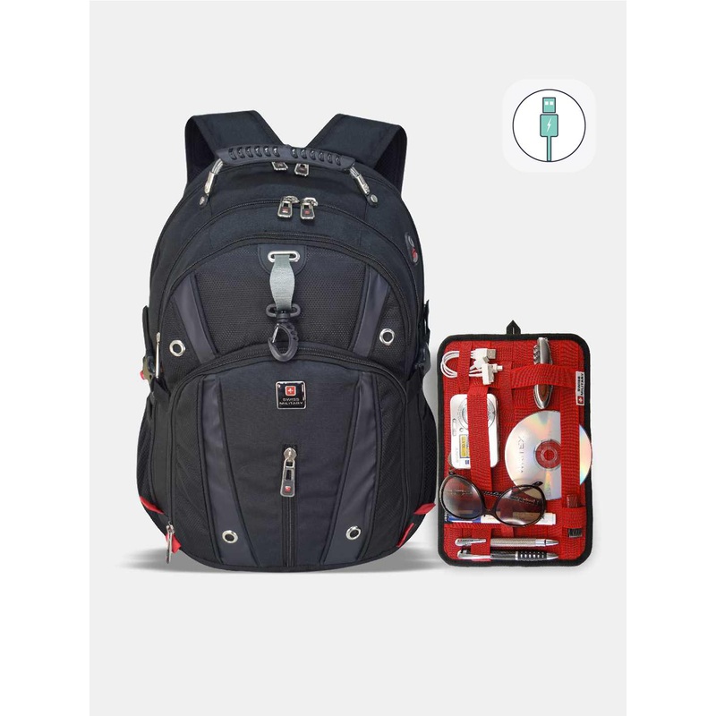 SWISS MILITARY Laptop Backpack & Free Flow Organizer