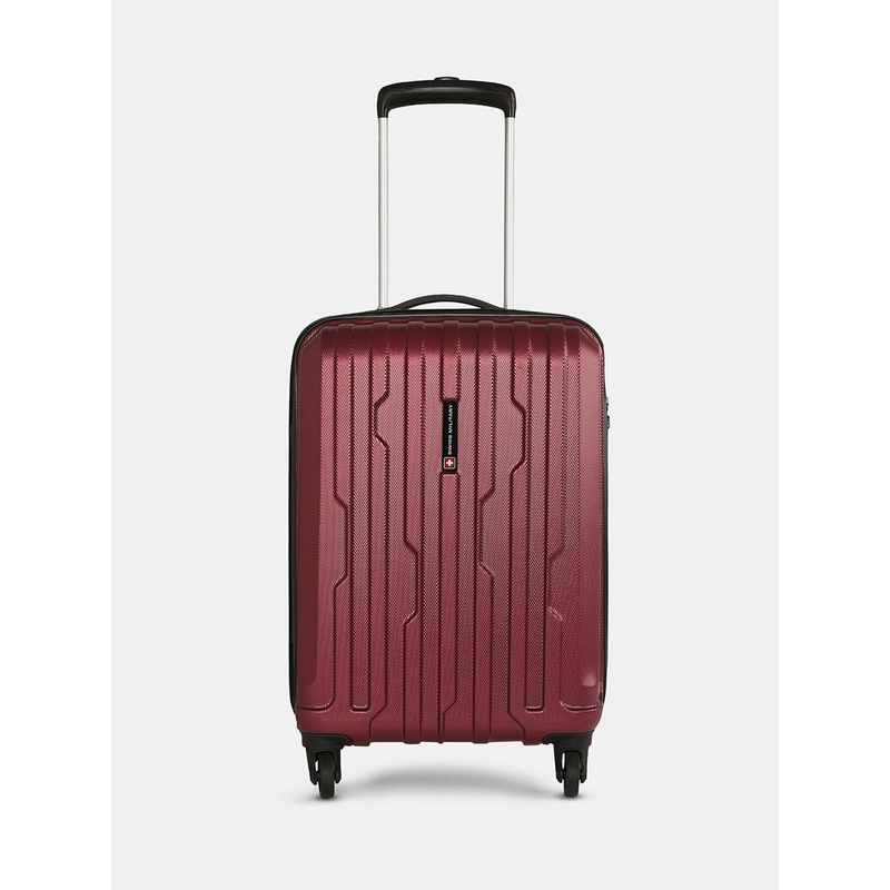 SWISS MILITARY Textured Hard-Sided Cabin Trolley Suitcase