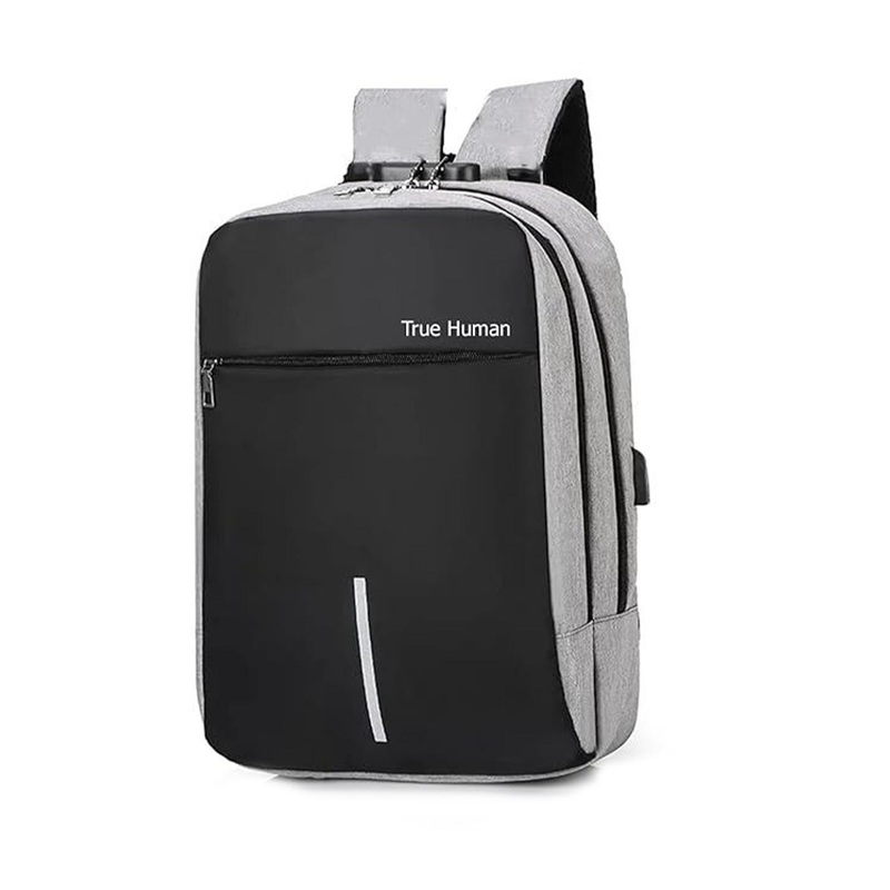 True Human Anti-Theft USB Charging Port Backpack With Combination Lock
