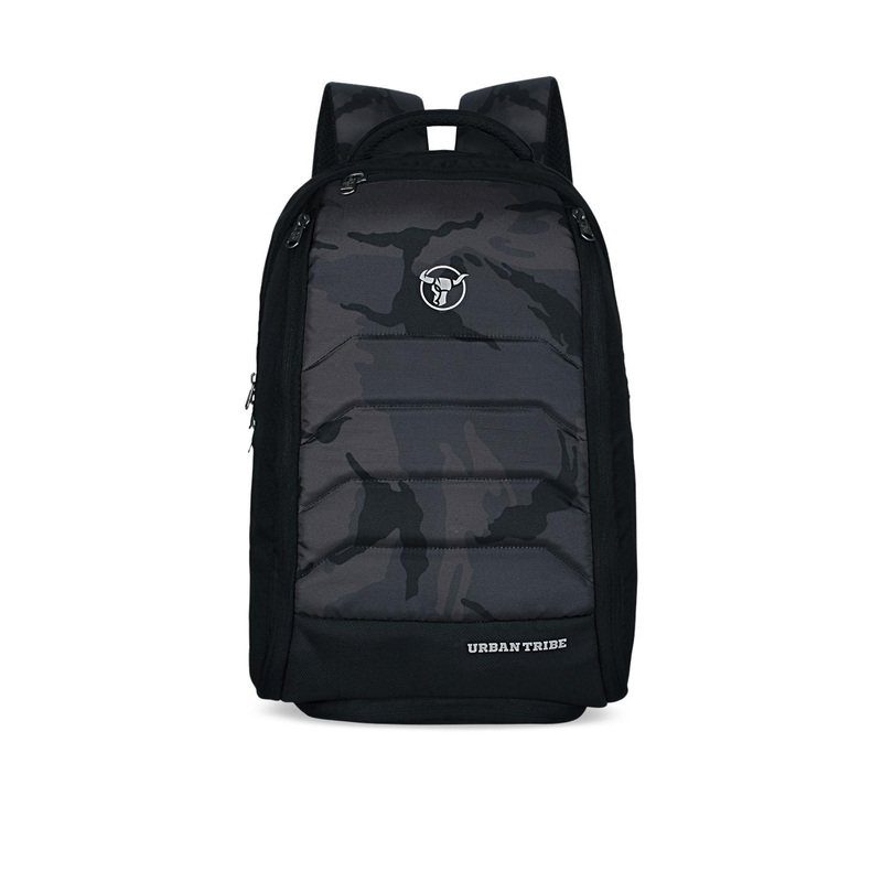 URBAN TRIBE Unisex Green & Black Camouflage Printed Backpack
