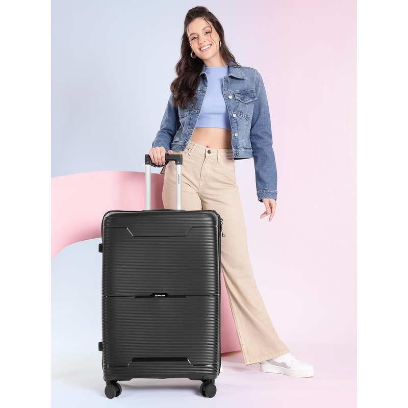 WROGN Textured 360 Degree Rotation Hard-Sided Large-Sized Trolley Bag 118L