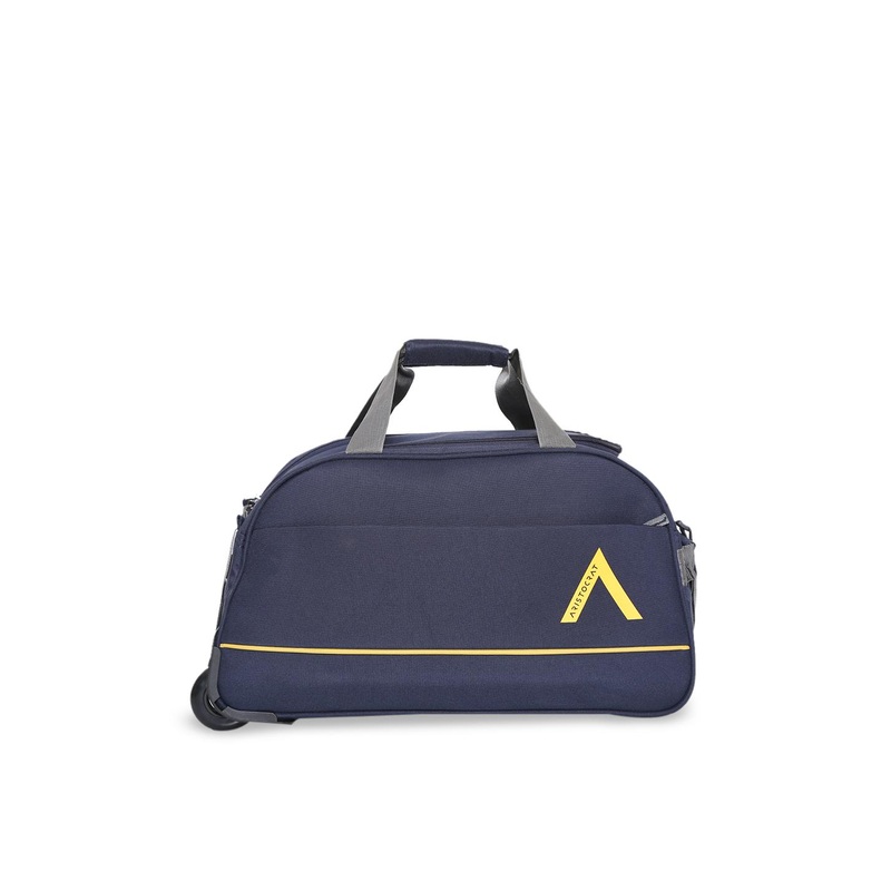 Aristocrat Unisex Blue Solid Medium Trolley Duffel Bag