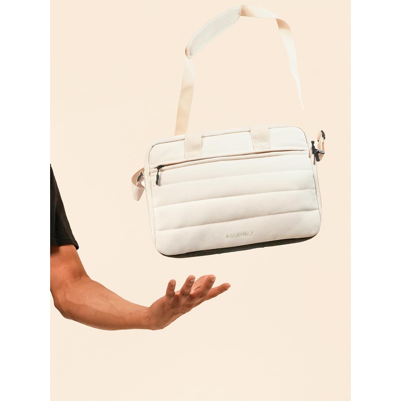 Assembly Float Biege Premium Laptop Messenger Bag with Adjustable Strap