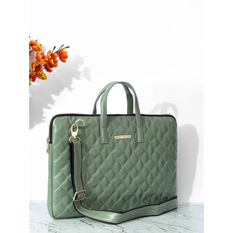Bagsy Malone PU Quilted Laptop Bag