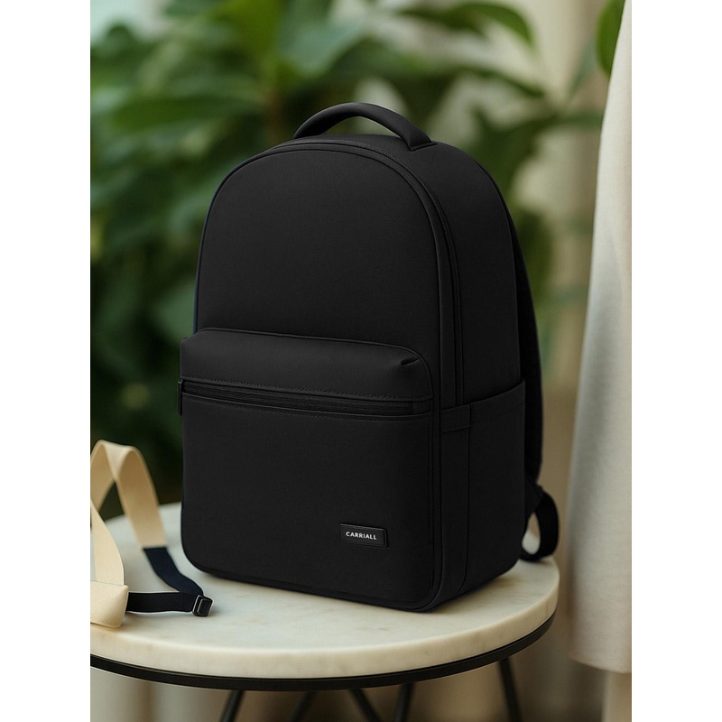 CARRIALL Unisex Black Solid Backpack