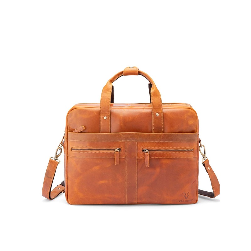 Goatter Men Leather Laptop Bag