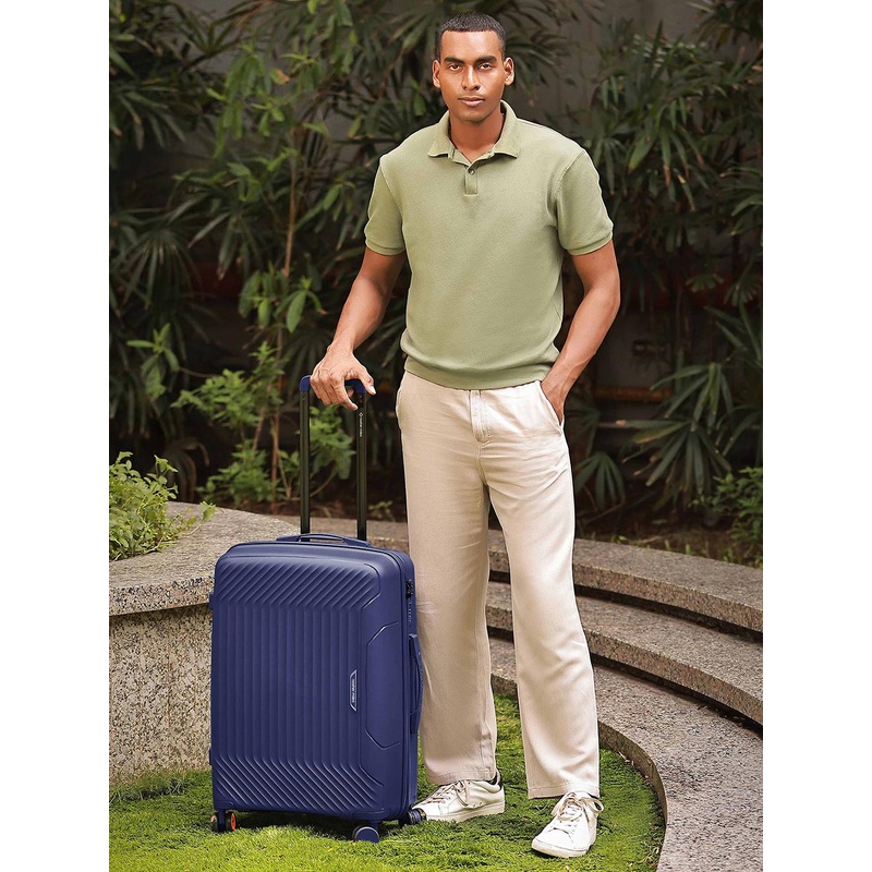 Nasher Miles Coorg Hard-Sided Polypropylene Large Navy Blue Trolley Bag – 28Inch 75cm