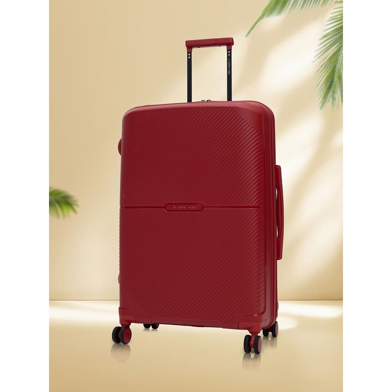 Nasher Miles Hawaii Polypropylene TSA Lock Medium Maroon Trolley Bag – 24 Inch (65 cm)
