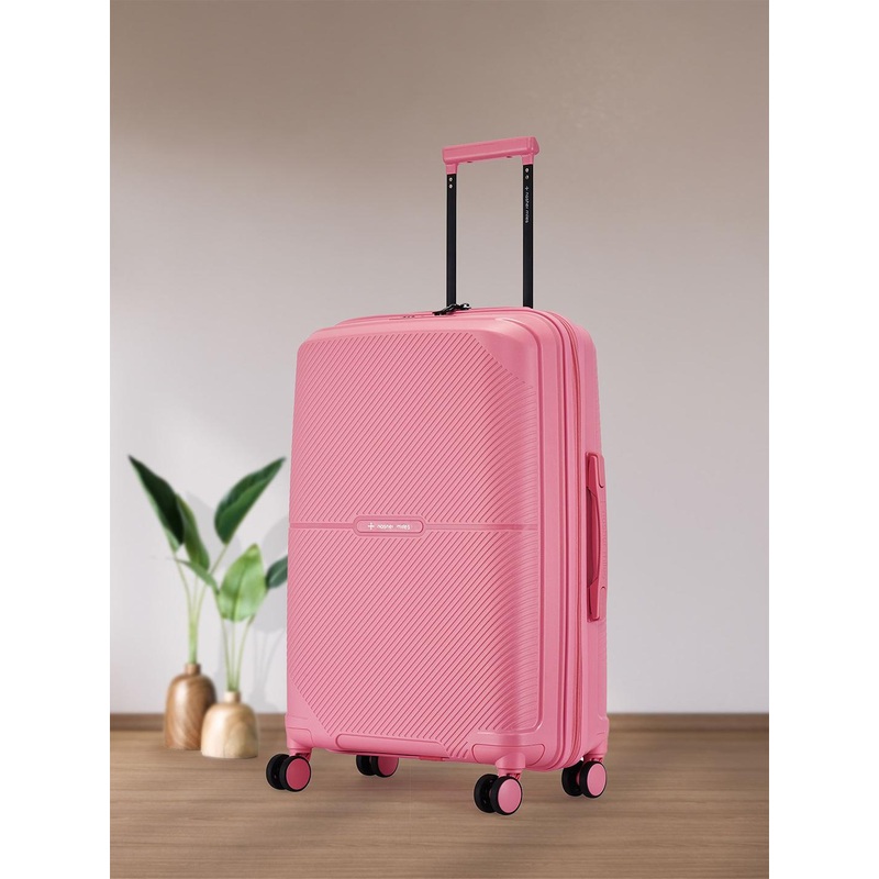 Nasher Miles Hawaii Polypropylene TSA Lock Medium Pink Trolley Bag – 24 Inch (65 cm)