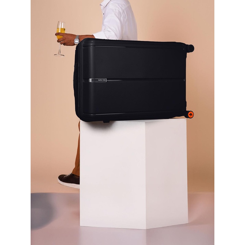 Nasher Miles The Line Polypropylene Large Black Trolley Bag  – 28 inch (75cm)