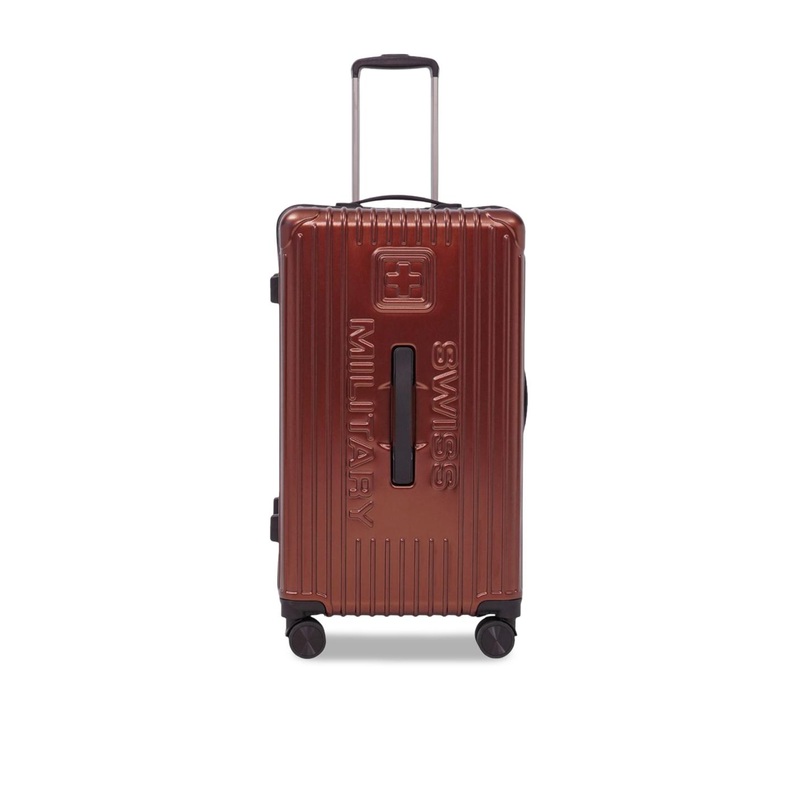 SWISS MILITARY Textured Hard-Sided Large Trolley Suitcase
