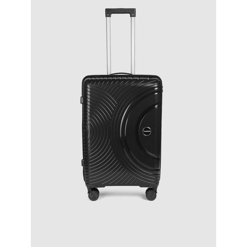 Teakwood Leathers Halfmoon Textured 360-Degree Rotation Hard Medium-Sized Trolley Bag 57L