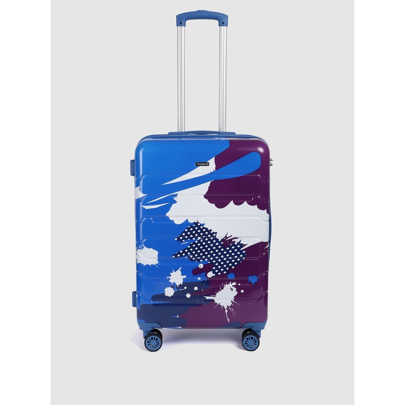 Teakwood Leathers Printed Hard-Sided Medium-Sized Check-In Trolley Bag 57L