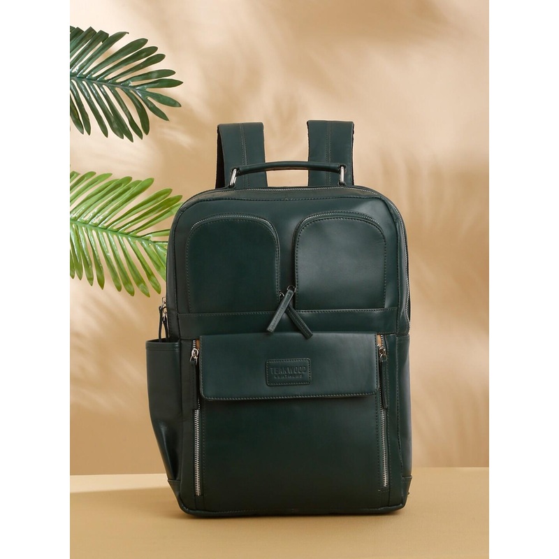 Teakwood Leathers Unisex Leather Backpack -Up to 15 inch