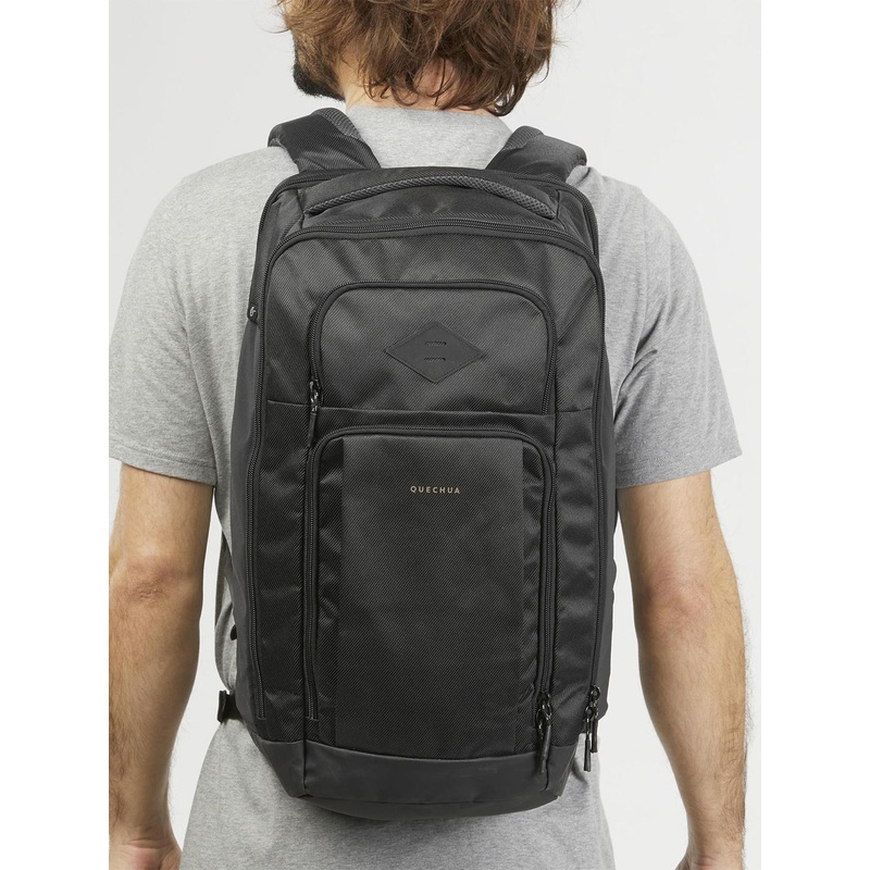 Decathlon Quechua Black 32L Travel Backpack – 3 Compartments