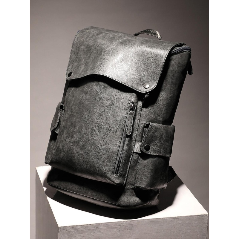 French Accent Men The Urban Uthopia Textured Leather Laptop Backpack – Up to 18 inch