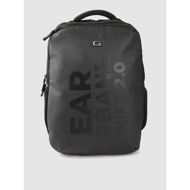 Gear Unisex Black & Fluorescent Green Brand Logo Print Parker Executive Backpack
